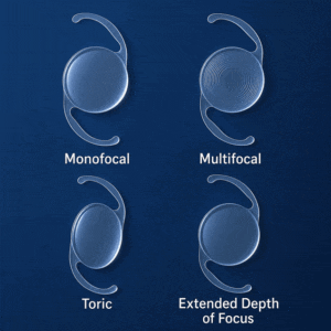 Cataracct Lens options graphic how to prepare for cataract surgery at M&M Eye Institute