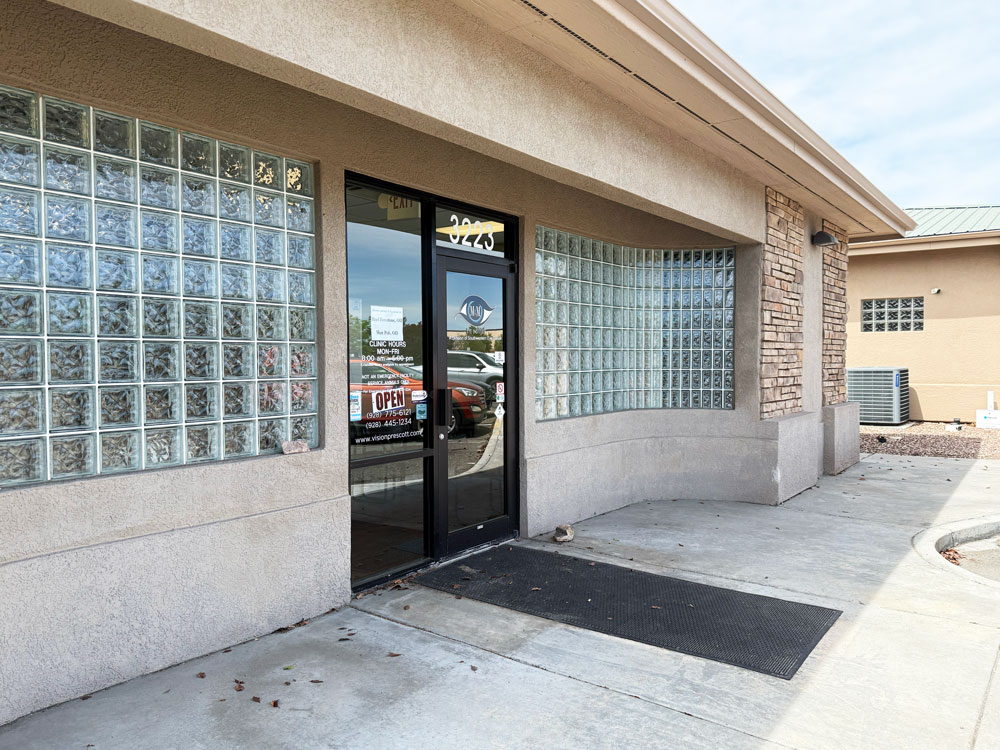 Exterior entrance of the M&M Eye Institute location in Prescott Valley, Arizona.