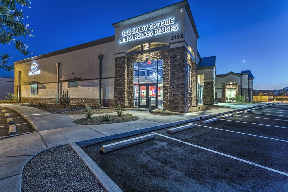 Exterior entrance of the M&M Eye Institute location in Prescott, Arizona.