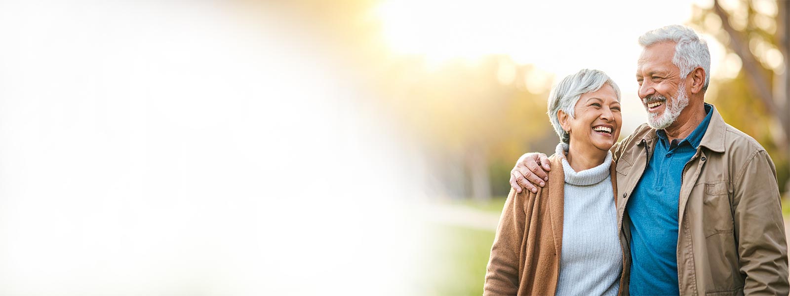 Couple smiling after cataract surgery